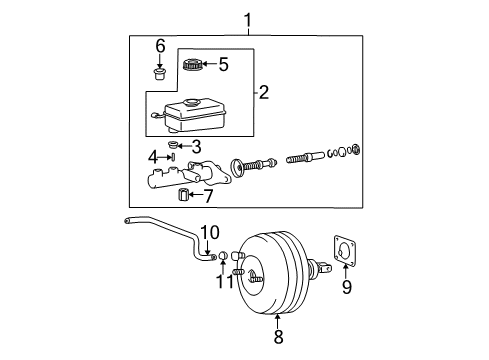 2005 Hyundai Sonata Hydraulic System Booster Assembly-Brake Diagram for 59110-3D020