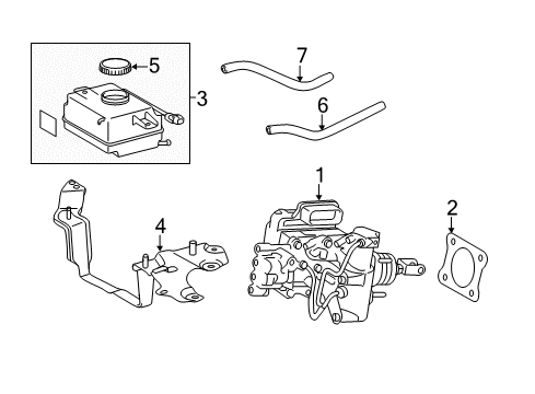 2016 Lexus CT200h Hydraulic System Bracket, Reservoir Diagram for 47233-76010