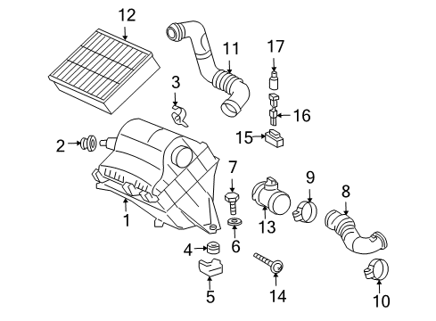 2005 Dodge Sprinter 2500 Filters Air Cleaner Diagram for 5117478AA