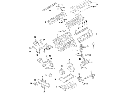 2006 BMW M5 Engine Parts, Mounts, Cylinder Head & Valves, Camshaft & Timing, Oil Pan, Oil Pump, Crankshaft & Bearings, Pistons, Rings & Bearings, Variable Valve Timing Guide Bearing Shell Violet Diagram for 11217841615