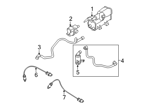 2009 BMW M3 Powertrain Control Lambda-Probe Bracket Diagram for 11787838489