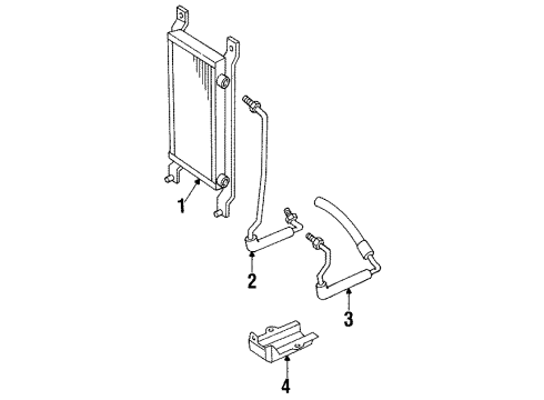 1996 Chevrolet Monte Carlo Trans Oil Cooler Cooler Pipe Diagram for 10290000