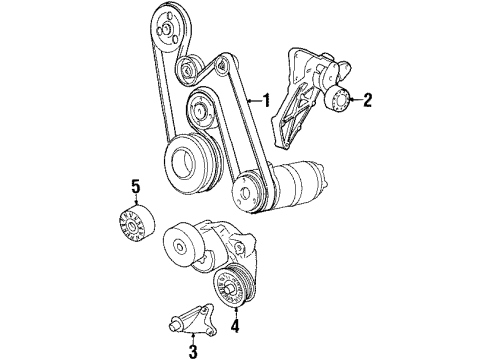 1992 Pontiac Bonneville Belts & Pulleys Pulley Asm-Drive Belt Idle Diagram for 24502736