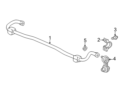 2022 Honda Civic Stabilizer Bar & Components - Rear STABILIZER, RR Diagram for 52300-T20-A11