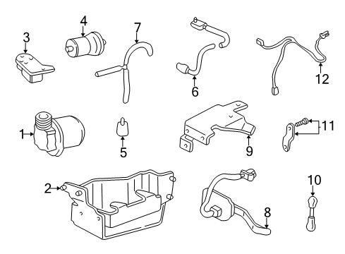 2000 Oldsmobile Bravada Ride Control Head, Auto Level Control Air Compressor Diagram for 22099177