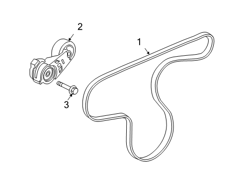 2004 Chevrolet Colorado Belts & Pulleys Belt-Water Pump & Generator & P/S Pump Diagram for 12593777