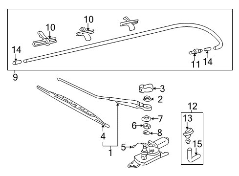 2003 Kia Spectra Wiper & Washer Components Hose Assembly-Rear Washer Diagram for 0K2B167500C