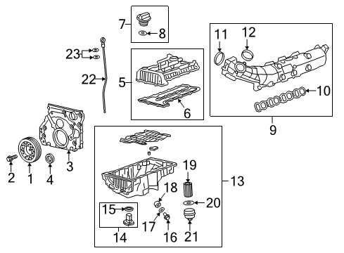 2018 GMC Terrain Intake Manifold Filler Cap Diagram for 55494241