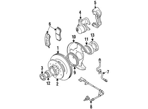 1994 Isuzu Trooper Anti-Lock Brakes Hydraulic Unit, Anti-Lock Brake Diagram for 8-97072-896-1