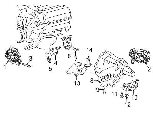 2007 Dodge Durango Engine & Trans Mounting Shield-Transmission Diagram for 52855300AB