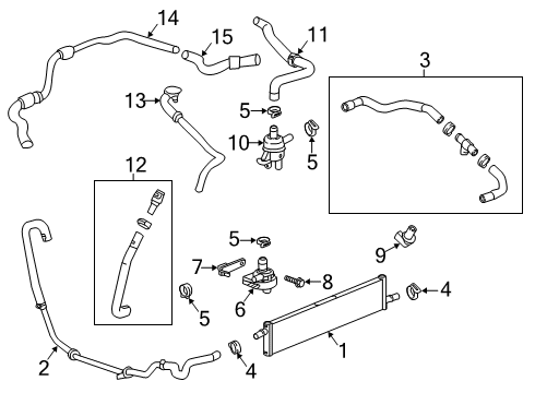 2019 Buick LaCrosse Powertrain Control Coolant Hose Diagram for 26223363