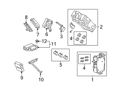 2009 Acura TL Fuel Supply Box Assembly, Driver Fuse Diagram for 38200-TK4-A01