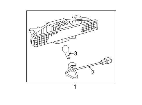 2004 Toyota Solara High Mount Lamps High Mount Lamp Diagram for 81570-AA030