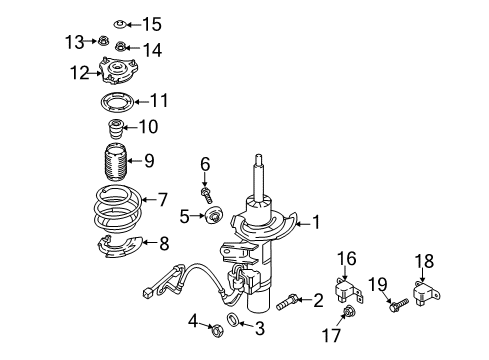 2019 Kia Stinger Struts & Components - Front Front Spring Diagram for 54630J5100