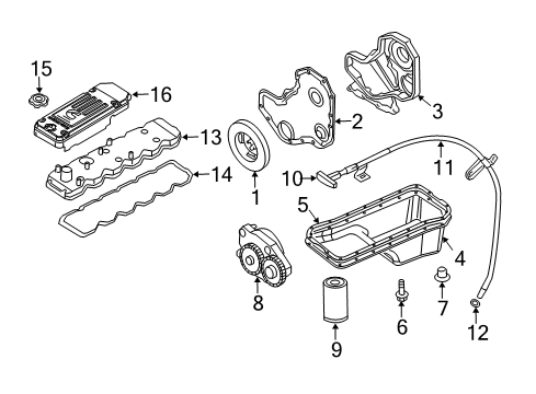 2007 Dodge Ram 2500 Engine Parts, Mounts, Cylinder Head & Valves, Camshaft & Timing, Oil Cooler, Oil Pan, Oil Pump, Crankshaft & Bearings, Pistons, Rings & Bearings Tube-Engine Oil Indicator Diagram for 68002977AA