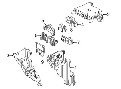 2018 Lexus LC500 Fuse & Relay Block Assembly, Relay Diagram for 82660-50070