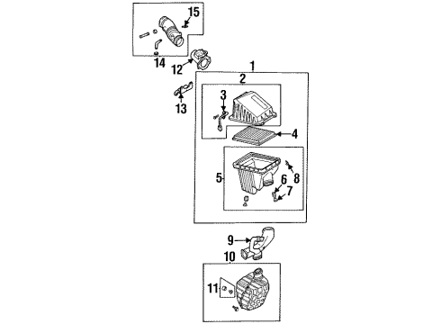 1995 Nissan 200SX Powertrain Control Wide Open Throttle Position Switch Diagram for 22620-53J01