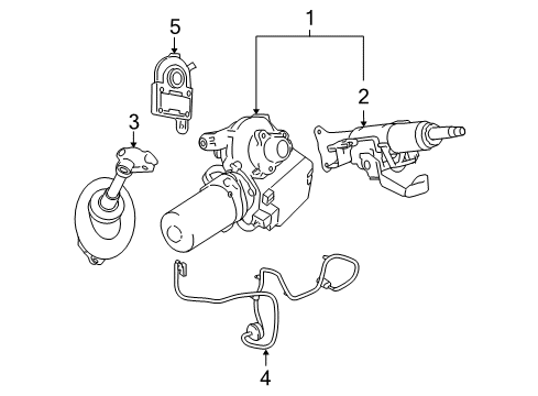 2010 Chevrolet Cobalt Steering Column & Wheel, Steering Gear & Linkage Angle Sensor Diagram for 15821965