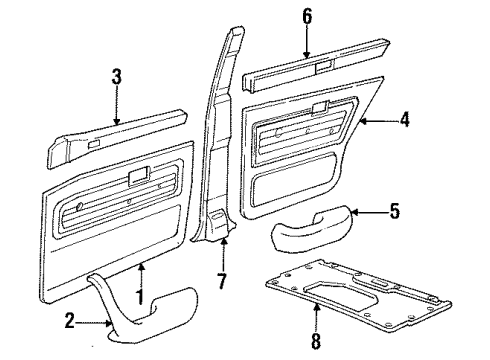 1987 BMW 528e Interior Trim Covering Column-Center Right Diagram for 51431874098