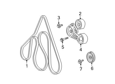 2008 Ford Expedition Belts & Pulleys Serpentine Belt Diagram for 7L3Z-8620-D