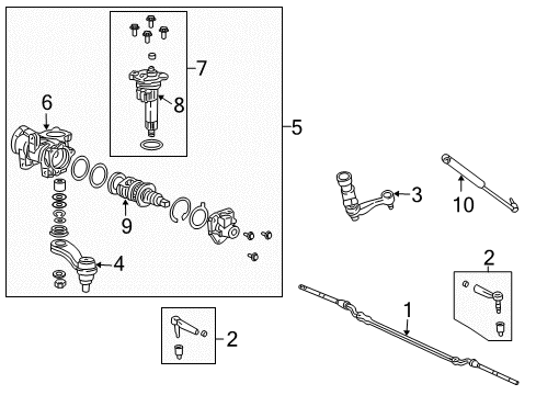 2005 Chevrolet Silverado 1500 P/S Pump & Hoses, Steering Gear & Linkage Idler Arm Diagram for 19149615