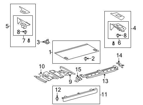 2012 Toyota 4Runner Interior Trim - Rear Body Storage Compart Diagram for 58418-35010-C0