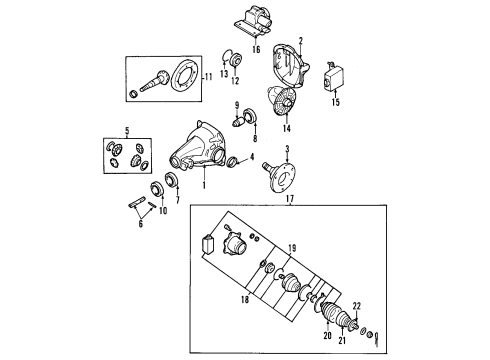 2002 Mitsubishi Montero Rear Axle, Axle Shafts & Joints, Differential, Drive Axles, Propeller Shaft Shaft Diagram for MB527250