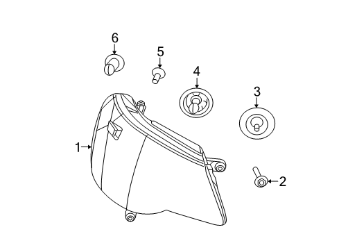 2014 Dodge Avenger Bulbs Bulb Diagram for L0003457