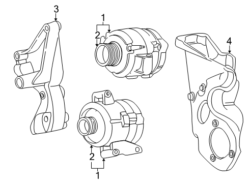 2001 Ford Excursion Alternator Alternator Diagram for 4U2Z-10V346-DXRM