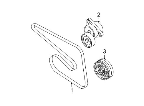 2006 Chevrolet Aveo Belts & Pulleys Idler Pulley Diagram for 25180907