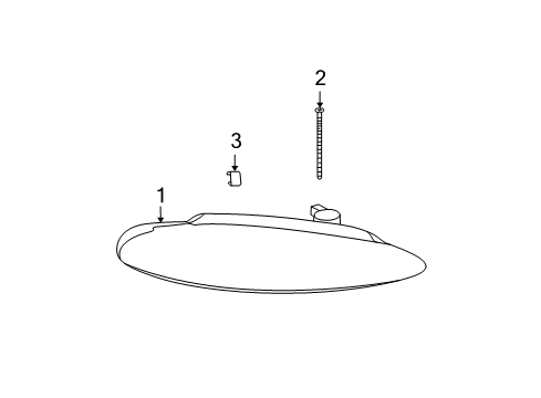 1998 Chrysler Concorde Headlamps Passenger Side Headlight Assembly Diagram for 4780010AH