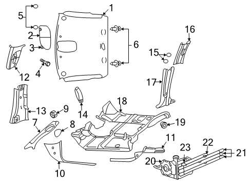 2007 Dodge Ram 2500 Interior Trim - Cab Panel-C Pillar Diagram for 5JS81ZJ3AC