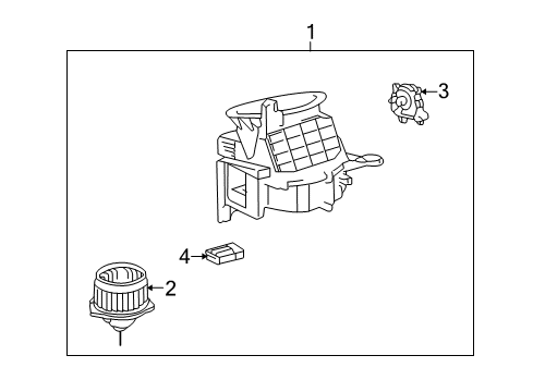 2004 Lexus LX470 Blower Motor & Fan Blower Assembly Diagram for 87130-60353