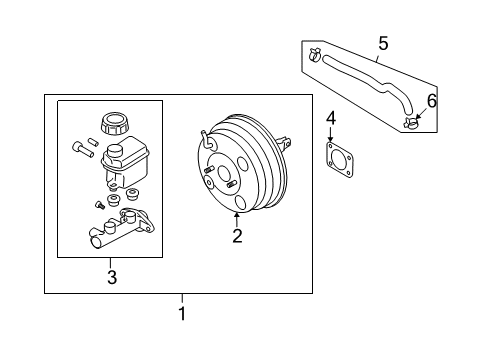 2010 Hyundai Azera Hydraulic System Booster Assembly-Brake Diagram for 59110-3L000