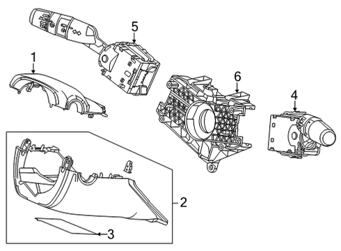 2022 Honda Civic Shroud, Switches & Levers SWITCH ASSY Diagram for 35255-T20-C01