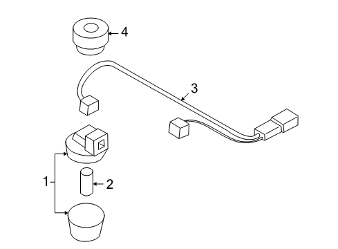 2001 Chevrolet Tracker License Lamps Lamp Asm, License(D.O.T.) (On Esn) Diagram for 30020784