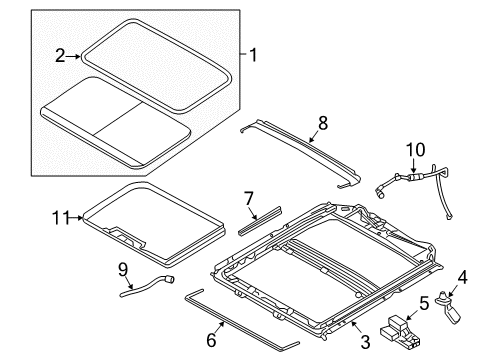 2012 Lincoln MKZ Sunroof Motor Diagram for AE5Z-15790-B