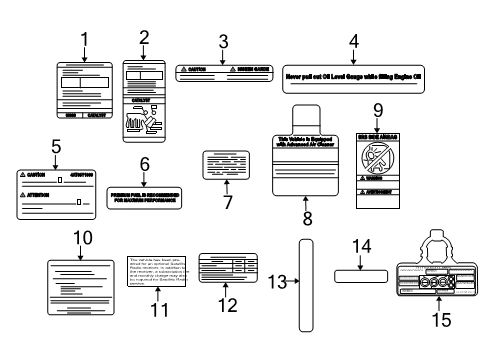 2006 Nissan Quest Information Labels Label-Vacuum Piping Diagram for 22304-3Z600