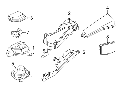 2017 Toyota Camry Fuse & Relay Junction Block Diagram for 82720-06141