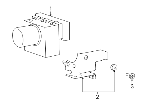 2005 Hyundai XG350 ABS Components Bracket-Hydraulic Module Diagram for 58960-39000