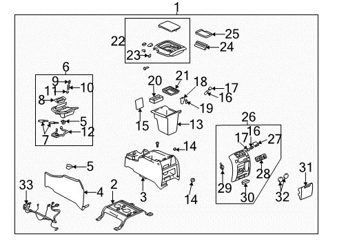 2001 GMC Sierra 1500 Center Console Lamp Asm-Cargo *Black Diagram for 10258647