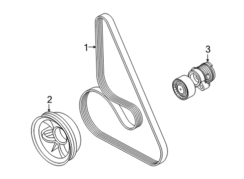 2021 BMW X6 Belts & Pulleys RIBBED V-BELT Diagram for 11289844643