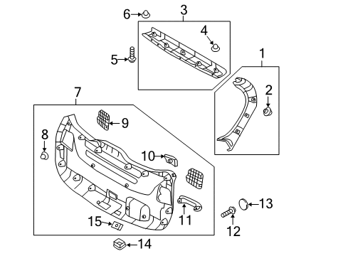 2015 Hyundai Santa Fe Interior Trim - Lift Gate Tail Gate Grip Handle Diagram for 81756-3E001-RYN