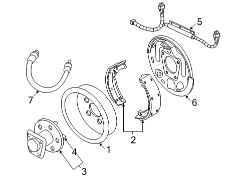 2002 Chevrolet Cavalier Brake Components Plate, Rear Brake Backing (LH) Diagram for 18045276