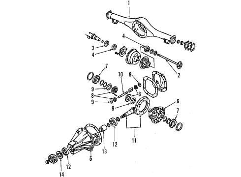 1984 Nissan 720 Rear Brakes Shock Absorber Diagram for 56210-B9325