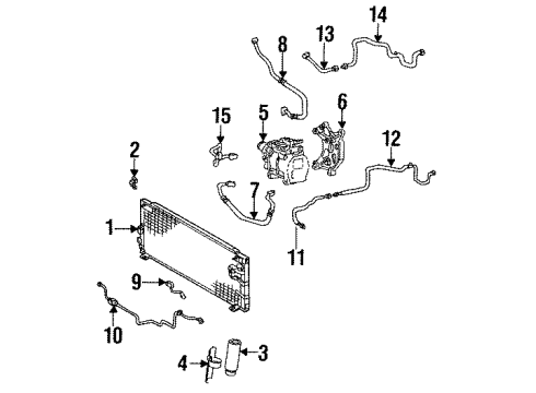 1995 Toyota Paseo Air Conditioner Compressor, REMAN A/C Diagram for 88320-16241-84