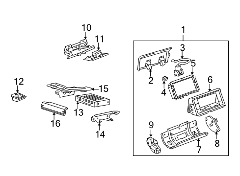 2004 Lexus IS300 Navigation System Controller Assy, Navigation Diagram for 86820-53040