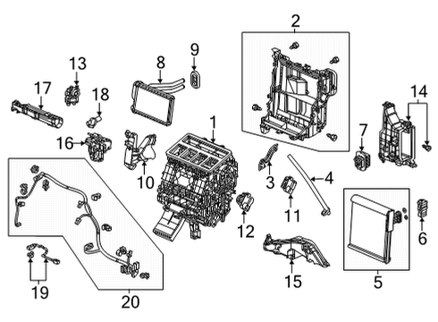 2022 Honda Civic A/C Evaporator & Heater Components Transistor Assembly Diagram for 79330-TZ3-A01