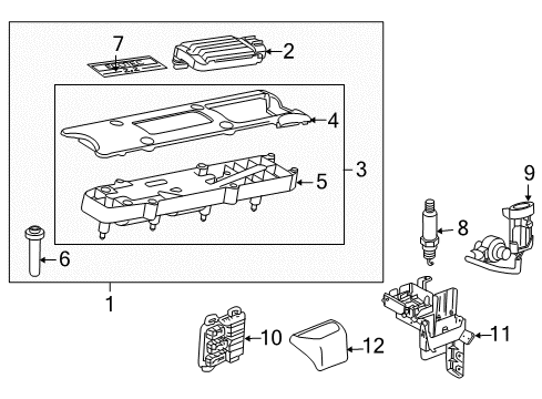 2006 Chevrolet HHR Powertrain Control Spark Plug Asm-Gasoline Engine Ignition Diagram for 12681663