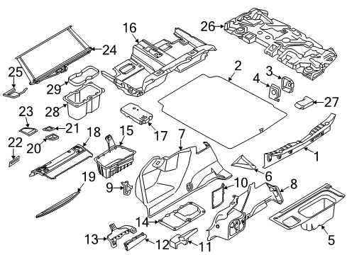 2011 BMW 535i Interior Trim - Rear Body Hook Diagram for 51477258562
